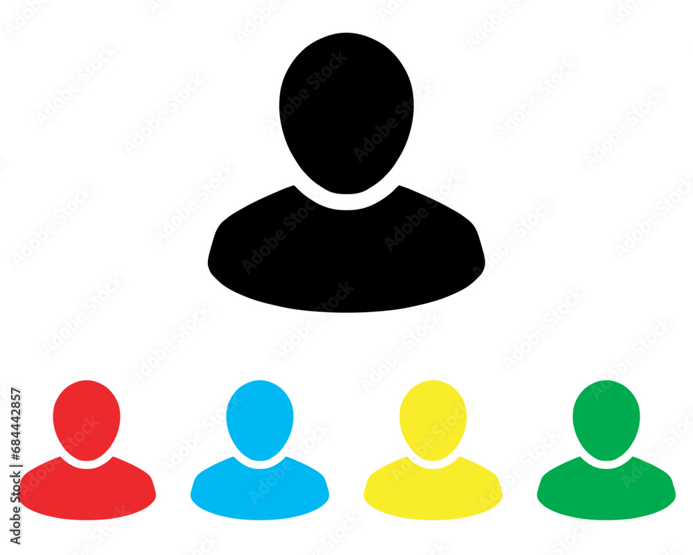 User icon vector. Profile icon sign symbol in trendy flat style. Set elements in colored icons. Profile vector icon illustration isolated on white background User icon vector. Profile icon sign symbol in trendy flat style. Set elements in colored icons. Profile vector icon illustration isolated on white background