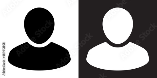 User icon vector. Profile icon sign symbol. Profile vector icon illustration isolated on white and black background	