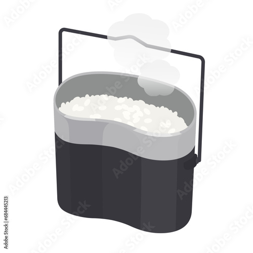 飯盒炊飯のベクターイラスト