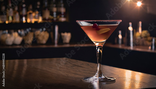 martini cocktail in bar