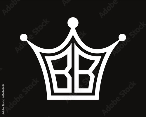 letter bb logo, Crown shape BB letter logo design vector art