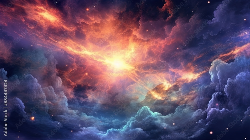 nebula odyssey, digital art illustration, Generative AI nebula odyssey, digital art illustration, Generative AI