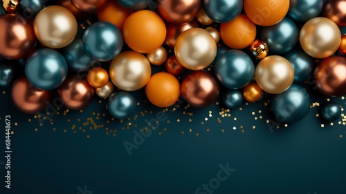 Balloons Gifts Confetti Top View Celebration , Background HD, Illustrations © Cove Art