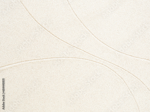 Zen Garden White Sand Background Pattern Texture Line Japanese Wave Abstract Nature Spa Balance Concept for wellness Spirituality Buddhism Relax wellnes Meditaiton Lifestyle Japan Purity Calm.