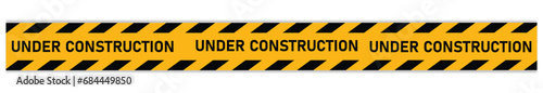 under construction tape warning banner vector, Under construction sign for construction site and website