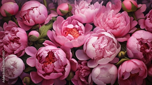 An artistic arrangement of pink peonies captured with precision, offering an elegant and sophisticated floral backdrop for your projects. © Naseem
