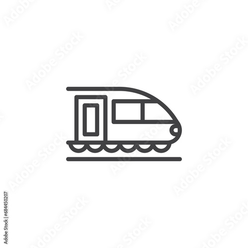 High speed train line icon