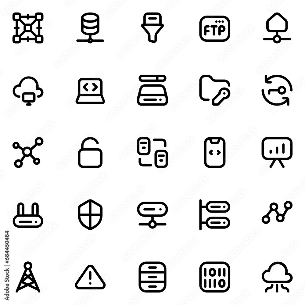 server line icon sheet
server line icon sheet