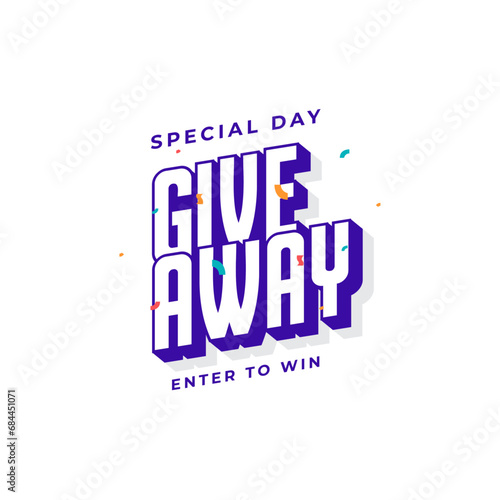 Giveaway banners. Post and stories design template.