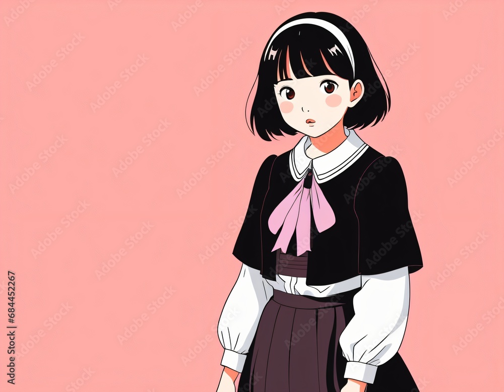 シンプルな女の子のイラスト シンプルな女の子のイラスト