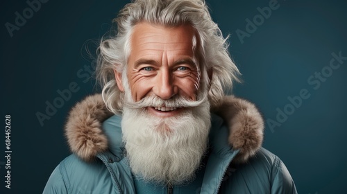 Cheerful Man 50S Red Sweater Santa , Background HD, Illustrations