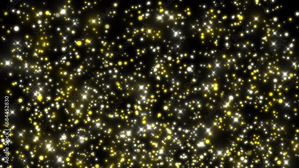 Video animation of golden glitter particles - particles of rain with defocused bokeh. Abstract moving background. Seamless loop. Christmas and vacation concept. Video animation of golden glitter particles - particles of rain with defocused bokeh. Abstract moving background. Seamless loop. Christmas and vacation concept.
