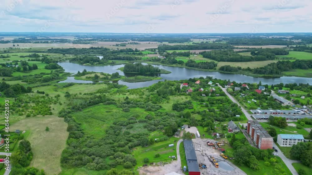 custom made wallpaper toronto digitalAerial capture of the forested landscape with flowing branches of river and water bodies 