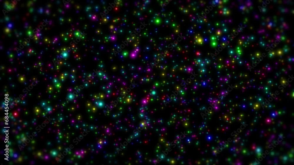輝くカラフルな星 輝くカラフルな星
