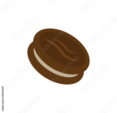 cookie icon on white background	