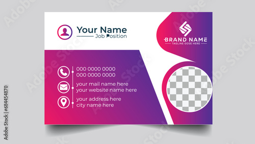 modern and clean email signature post card template design