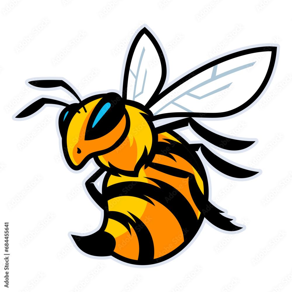 HORNET BEE MASCOT LOGO TEMPLATE HORNET BEE MASCOT LOGO TEMPLATE