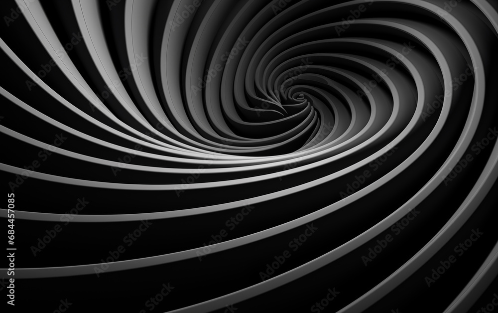 Fototapeta premium Gray spiral abstract graphic,created with Generative AI tecnology.
