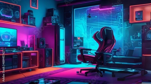 Gamer room interior design