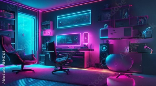 Gamer room interior design