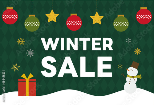 クリスマス　冬　雪が降る　オーナメント　背景　フレーム