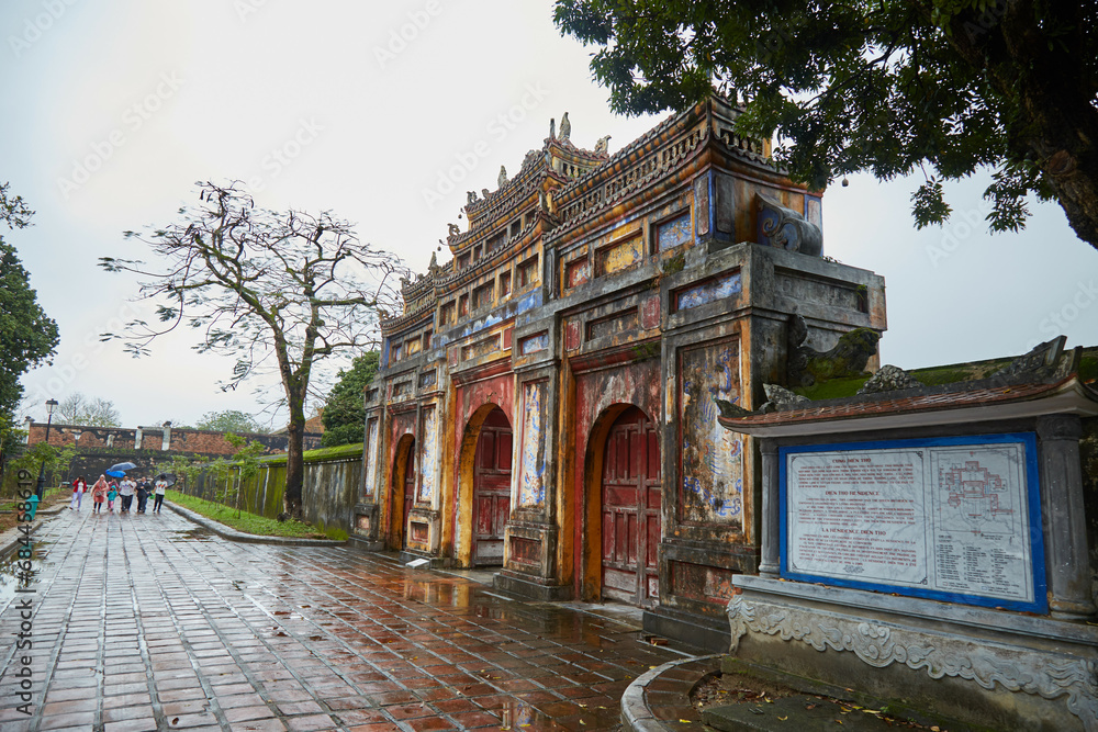 Fototapeta premium The Hue Citadel, the ancestral home of the Nguyen clan in Hue, Vietnam