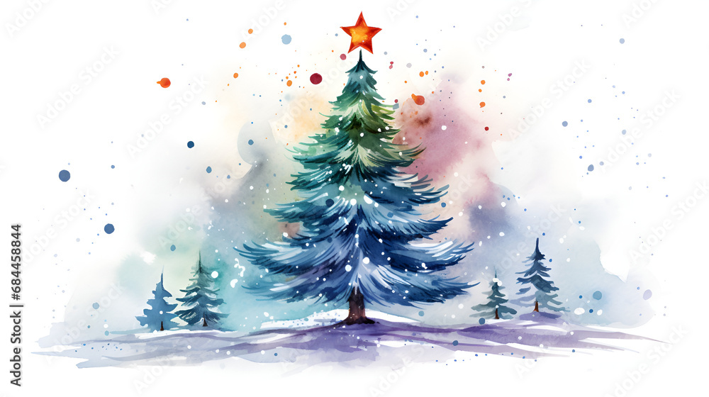 christmas tree with snowflakes,christmas tree in the snow,christmas tree with snow
