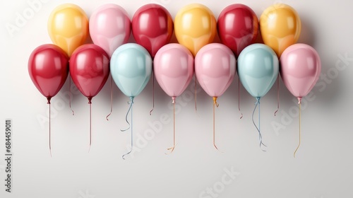Closeup Colorful Inflatable Balloons On White , Background HD, Illustrations © Cove Art
