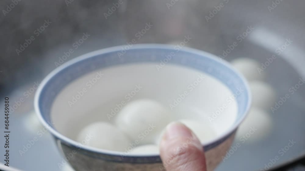 Boiled sweet dumping or tangyuan. traditional Chinese new year food . Boiled sweet dumping or tangyuan. traditional Chinese new year food .