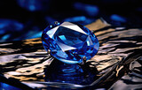 Sapphire gems in the dark