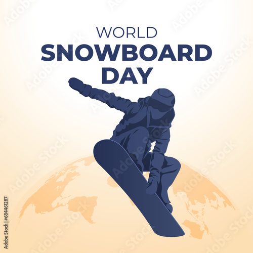 World Snowboard Day design template good for celebration usage. snowboard vector design. vector eps 10. banner template.