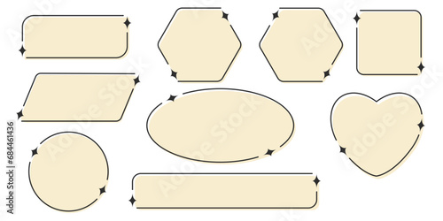 Quote frame set with borders for comments, headlines, quotes, chat, blog, notes. Speech bubbles. Communication concept.