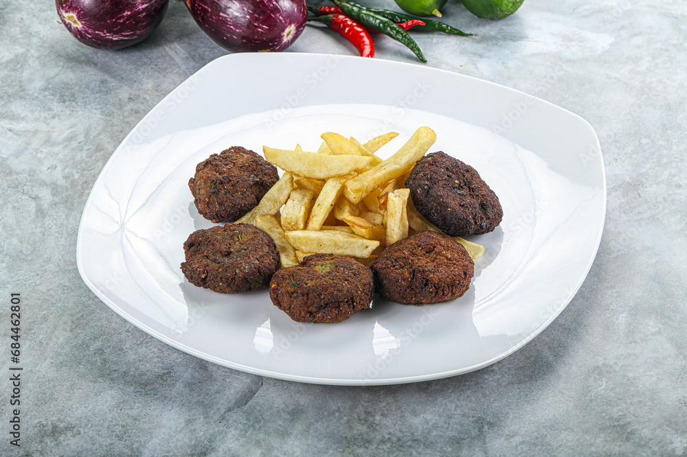 Vegan cuisine - chickpea round falafel Vegan cuisine - chickpea round falafel