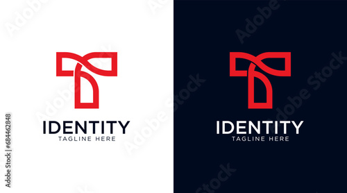 Creative letter T logo design