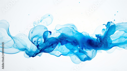 Abstract blue watercolor on white background illustration