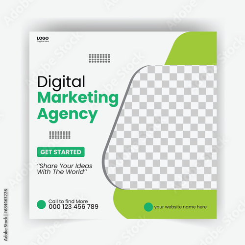 Digital marketing agency social media post Design template
