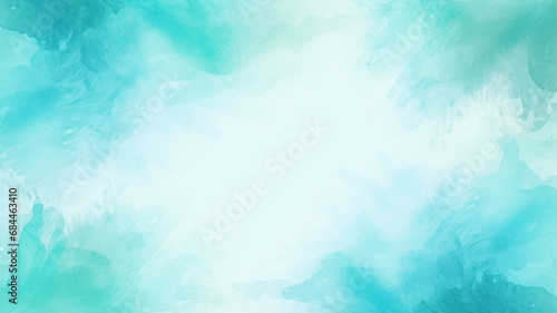 Turquoise color hand drawn frame illustration grunge ink wet eff