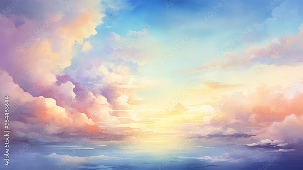 abstract background clouds on the sky with sun sunset heaven