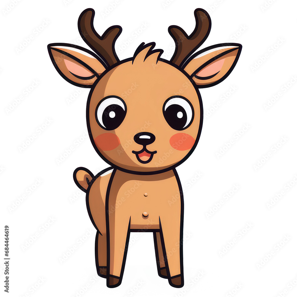 Simple reindeer illustration, Christmas concept Simple reindeer illustration, Christmas concept