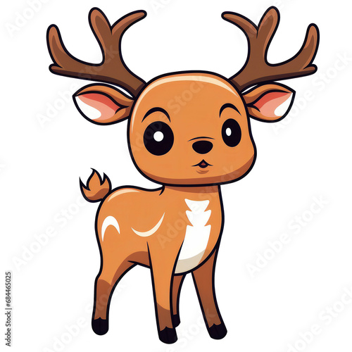 Simple reindeer illustration  Christmas concept