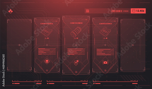 Sci-fi futuristic hud dashboard display virtual reality technology screen. Game ui screen, Abstract digital technology UI, UX Futuristic HUD, FUI, Virtual Interface.