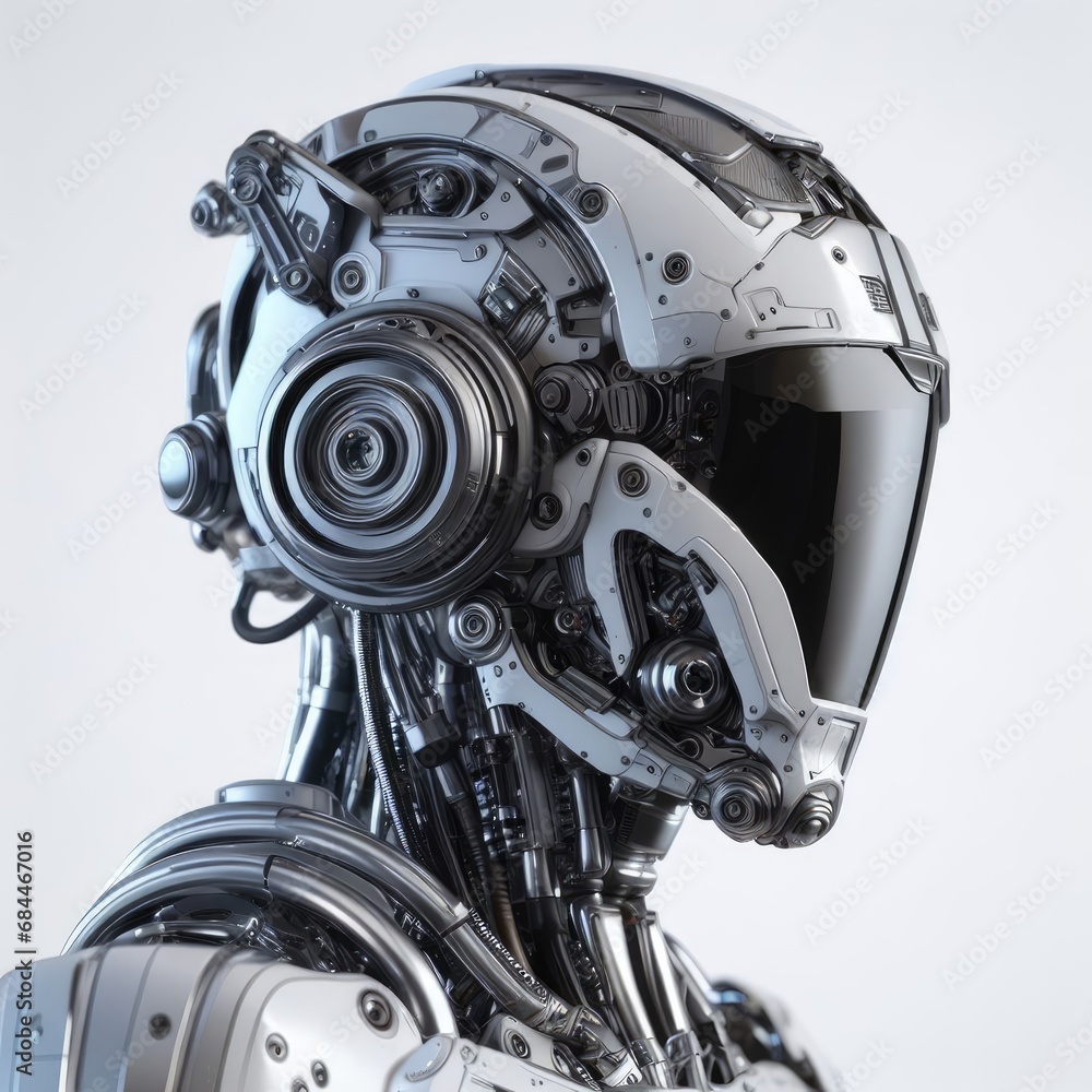 Fototapeta premium Robot from the future with white background