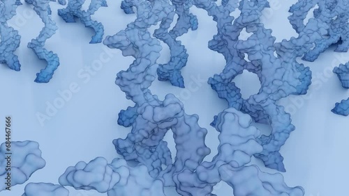 An oligo DNA microarray is a DNA microarray whose probe is the chemically synthesized oligo DNA 3d animatio photo