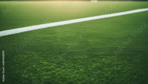 Soccer field in football stadium with line grass for sports background