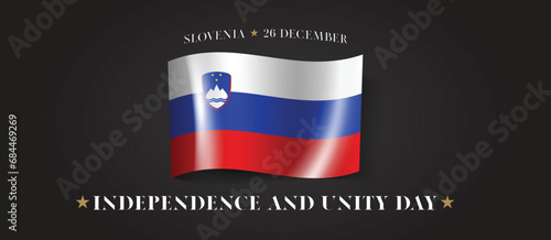 Free Download Slovenia happy independence and unity day greeting card, banner with template text vector illustration - GFXLoad