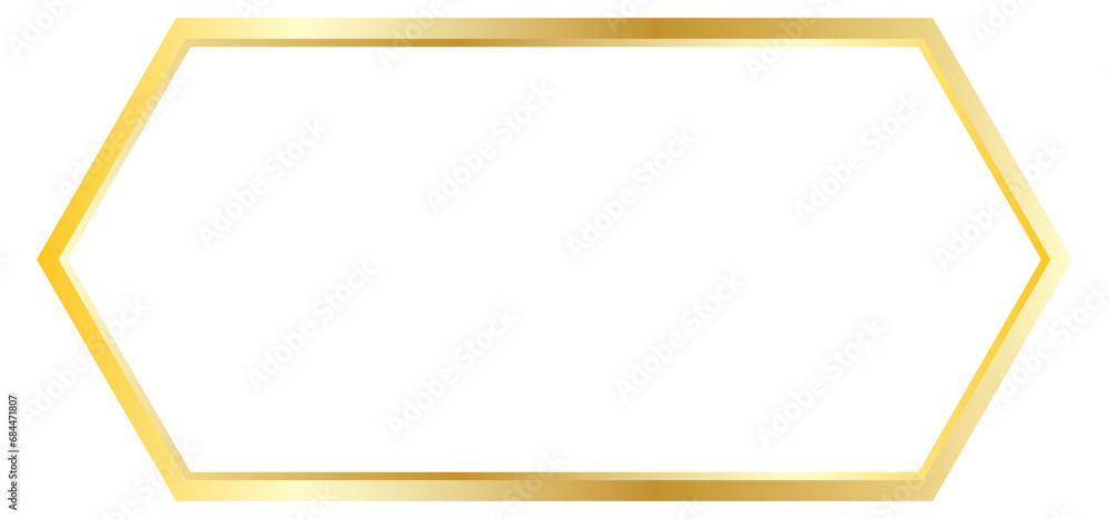 gold hexagon frame transparent background gold hexagon frame transparent background