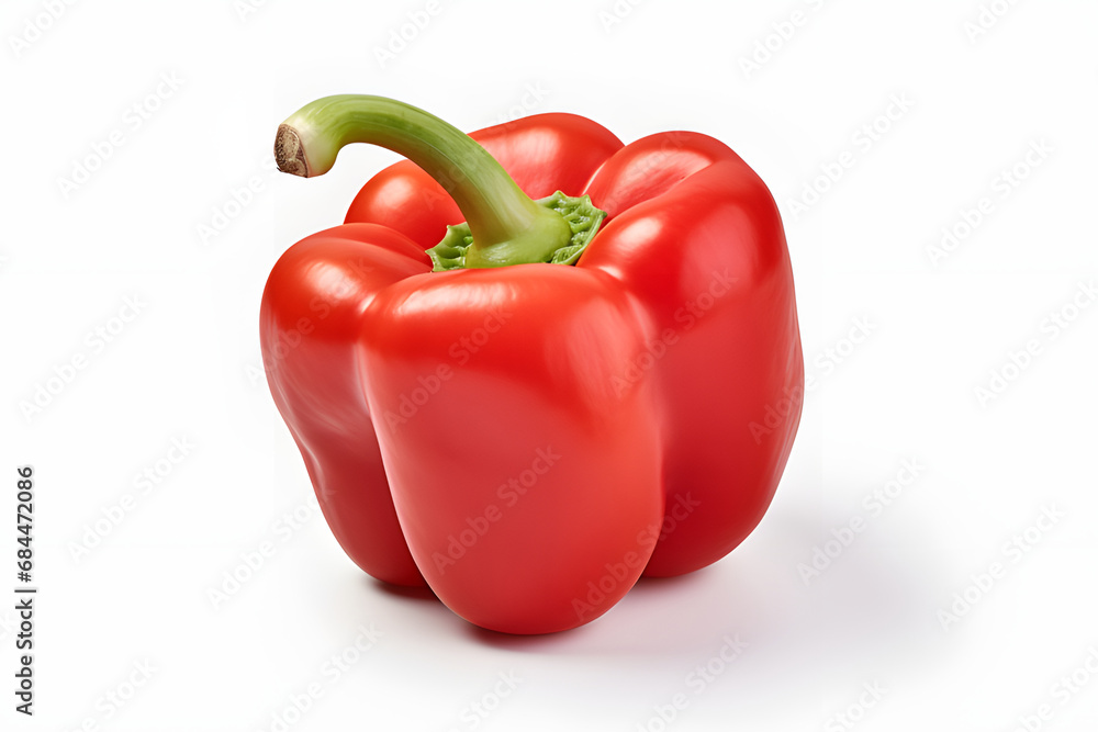 Bulgarian red pepper isolated on white background Bulgarian red pepper isolated on white background
