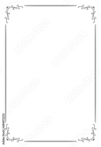Decorative rectangle frame. Rectangle frame vector illustration. Suitable for wedding invitation, aesthetic decoration, social media post, banner, promotion, advertising, etc.