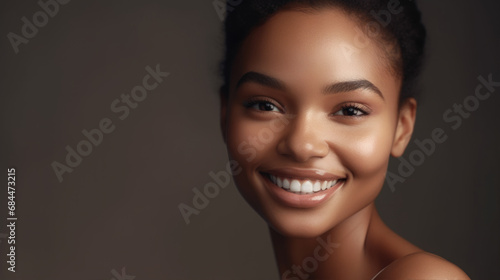 Portrait of beautiful young woman with clean fresh healthy skin 
