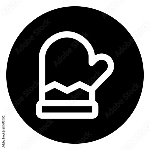 mitten glyph icon